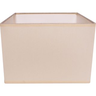 Abat-jour GREGO quadrado com encaixe E14 C.20xL.20xAlt.15cm bege