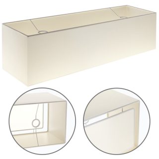 Abat-jour ESPANHOL rectangular com encaixe E14 C.75xL.20xAlt.20cm bege