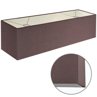 Abat-jour ESPANHOL rectangular com encaixe E14 C.75xL.20xAlt.20cm castanho
