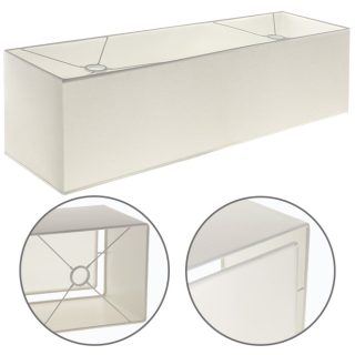 Abat-jour ESPANHOL rectangular com encaixe E14 C.75xL.20xAlt.20cm natural (cru)