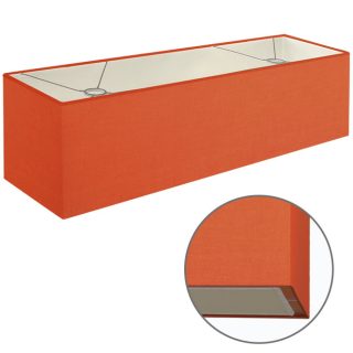 Abat-jour ESPANHOL rectangular com encaixe E14 C.75xL.20xAlt.20cm laranja