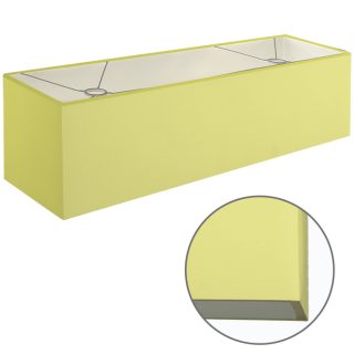 Abat-jour ESPANHOL rectangular com encaixe E14 C.75xL.20xAlt.20cm verde