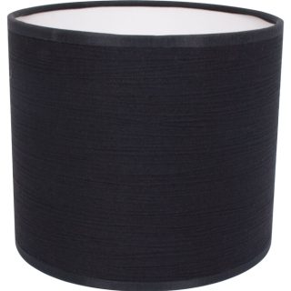 Abat-jour ROMENO redondo tela Sari com encaixe E27 Alt.14xD.16cm preto