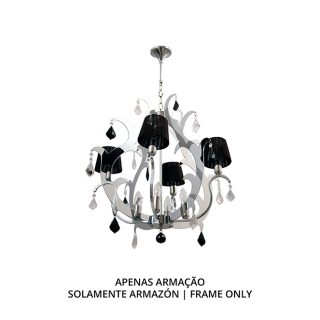 Candeeiro de tecto DEBORAH 8xE14 Alt.Reg.xD.65cm cromado