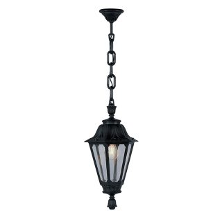 Suspensão RUT 1xE27 IP55 Alt.85xD.26cm resina preta