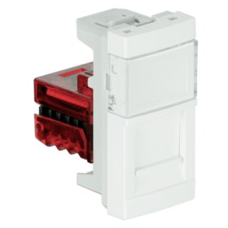 Módulo QUADRA45 com conetor RJ45 cat. 6 UTP 250MHz (1 módulo) branco mate