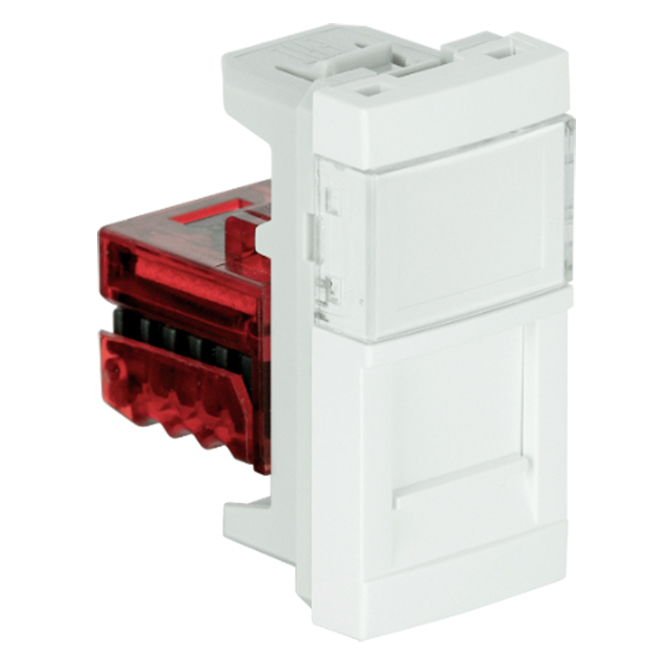 Módulo QUADRA45 com conetor RJ45 cat. 6 UTP 250MHz (1 módulo) branco mate