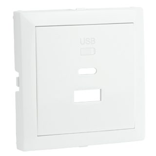 Centro para carregador duplo USB Tipo A + Tipo C em branco