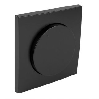 Centro para regulador / comutador de luz em preto mate