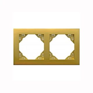 Espelho duplo LOGUS 90 dourado
