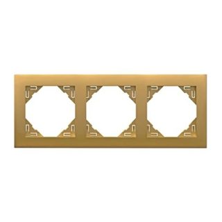 Espelho triplo LOGUS 90 dourado