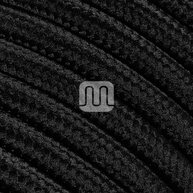 Cabo elétrico achatado revestido a tecido H03VVH2-F 2x0,75mm², em preto (Bobina 50m)