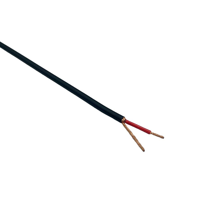 Cabo redondo coaxial FR5FH2R-FX 2x0,5mm2 revestimento PVC preto