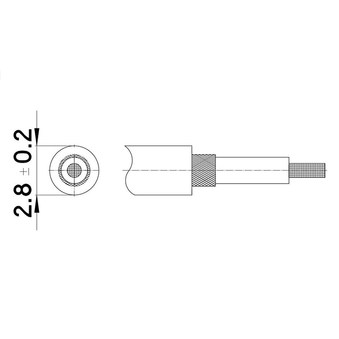 Cabo redondo coaxial FR5FH2R-FX 2x0,5mm2 revestimento PVC preto - Image 2