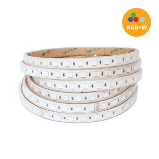 Fita LED 230V 15W/m 72LED/m RGB+W (4000K) IP65 50m/rolo