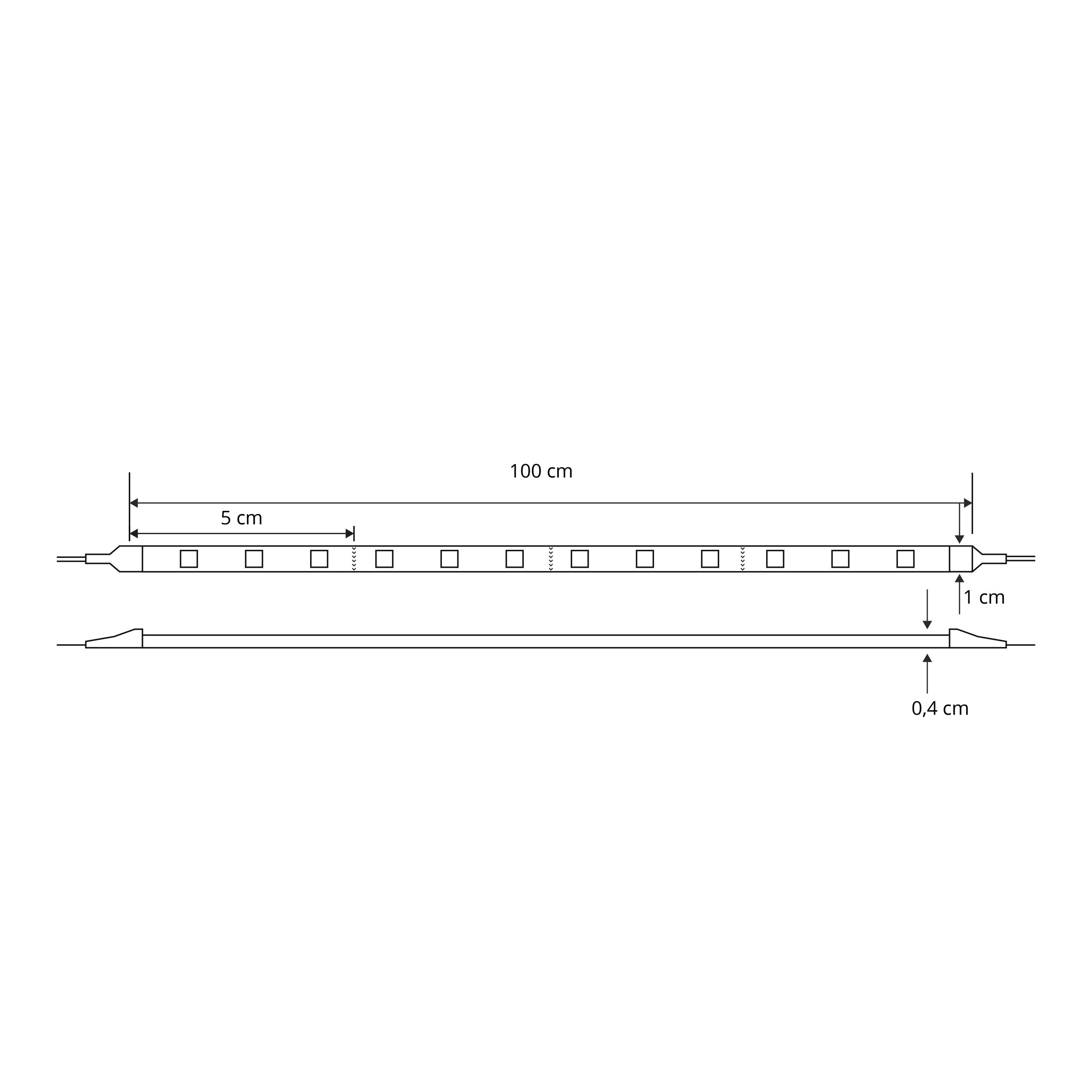 Fita LED 24Vdc 9,6W/m 120LED/m 2200K IP67 1m (múltiplos de 5m) - Image 2