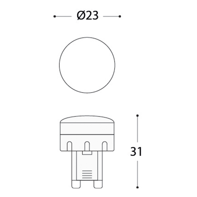 Lâmpada G9 LED 1,7W 3000K 150lm Branca - Image 2
