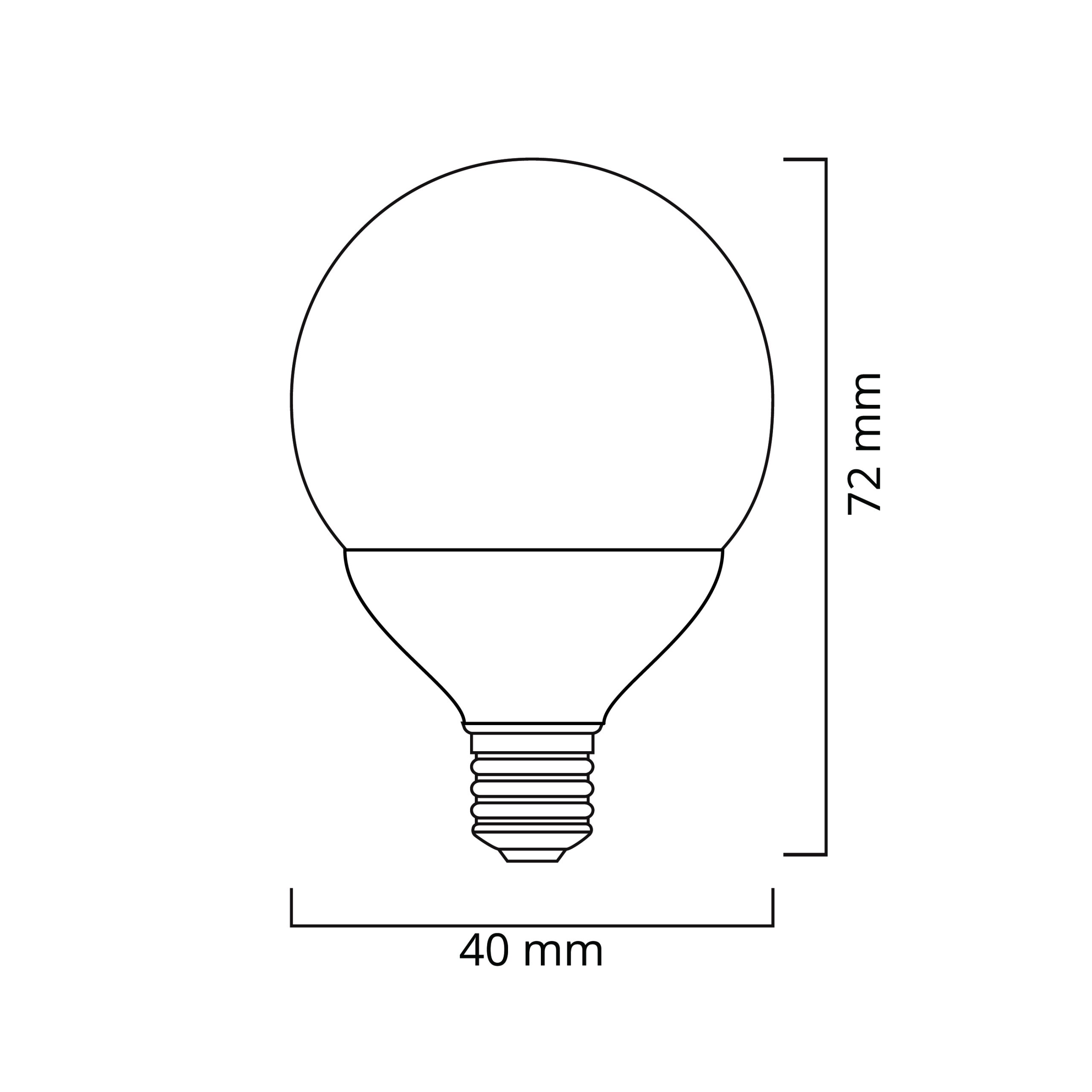 Lâmpada E14 (fino) Esférica SKYSMD LED 3W 2700K 240lm 180° - Image 2