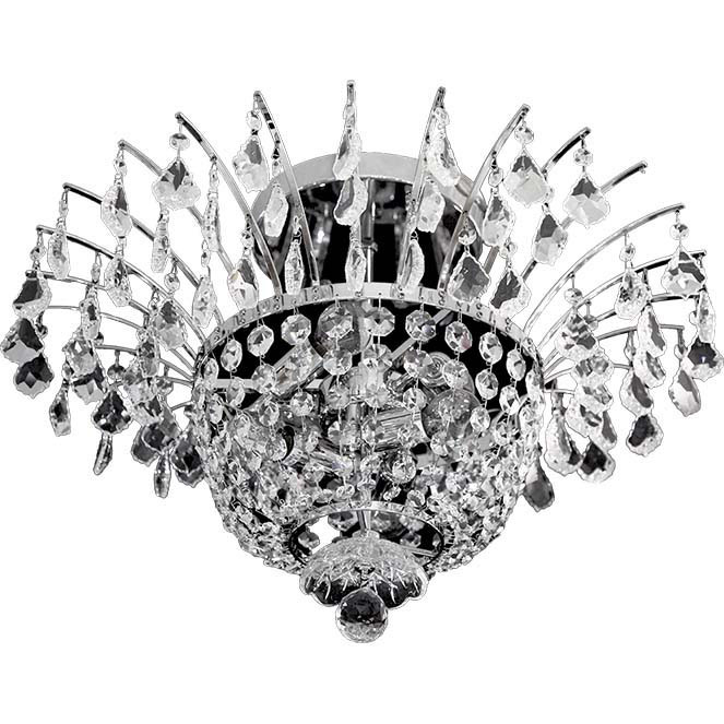 Plafond CONCÊNTRICO 6xE14 Alt.40xD.56cm cromado