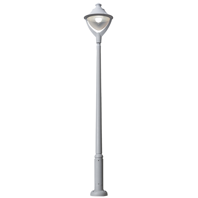Pilar EKTOR2500 1xE27 50W 3000K 6550lm IP55 Alt.306,5xD.48cm resina cinza