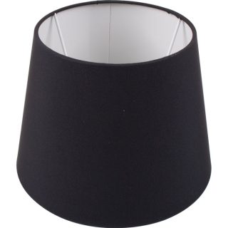Abat-jour BRITANICO redondo cónico com encaixe E27 Alt.15xD.20,5cm preto