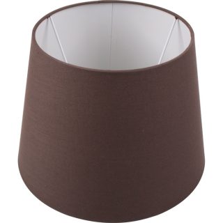 Abat-jour BRITANICO redondo cónico com encaixe E27 Alt.20xD.25,5cm castanho