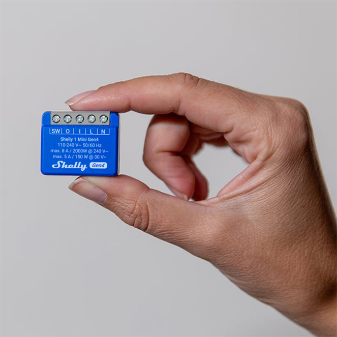 Shelly 1 Mini Gen4 — Relé 1 canal (ON/OFF) 8A Wi-Fi + Bluetooth + Zigbee + Matter - Image 3