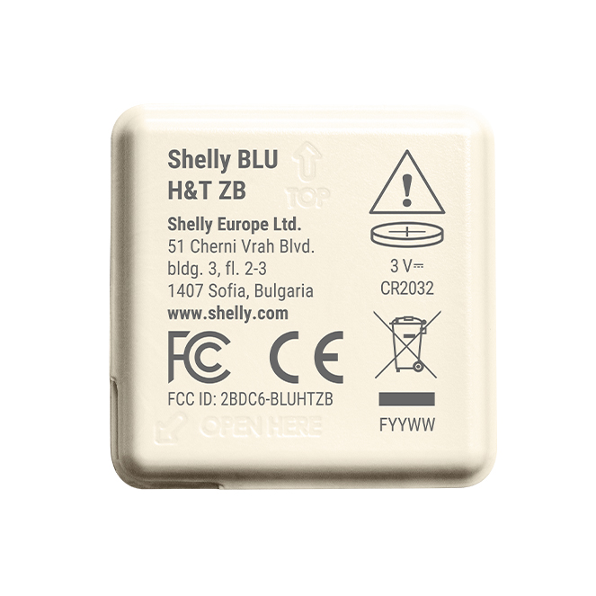 Shelly BLU H&T ZB Marfim — Sensor de Temperatura e Humidade, Bluetooth + Zigbee - Image 2