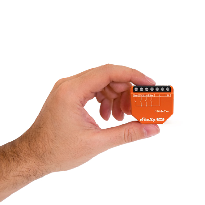 Shelly i4 Gen3 — Controlador de 4 Entradas Digitais Wi-Fi + Bluetooth - Image 3