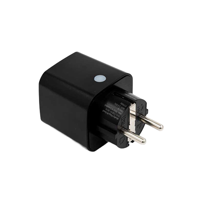 Shelly Plug M Gen3 Preto — Tomada Inteligente 13A 3000W com Medição Wi-Fi + Bluetooth