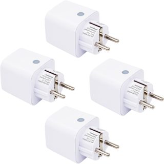 Shelly Plug M Gen3 Branco 4 unid. — Tomada Inteligente 13A 3000W com Medição Wi-Fi + Bluetooth