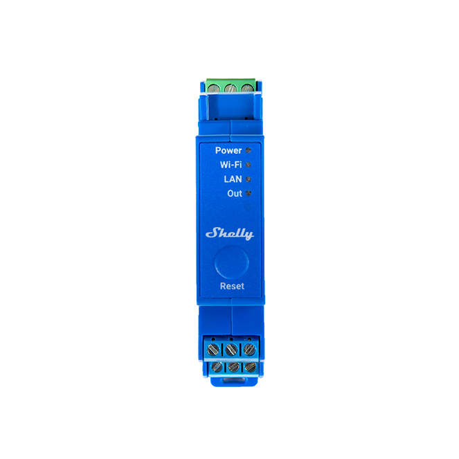 Shelly Pro 1 — Relé 1 canal para calha DIN 16A Wi-Fi + Bluetooth + LAN - Image 2
