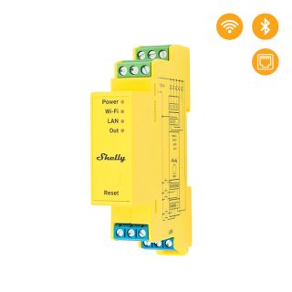 Shelly Pro RGBWW PM — Controlador LED 5 canais c/ Medição, calha DIN, Wi-Fi + Bluetooth + LAN
