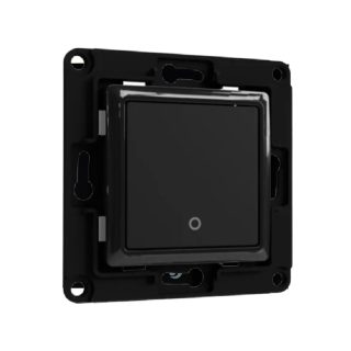 Shelly Wall Switch 1 Botão Preto — Corpo de Interruptor para Módulos Shelly Gen3
