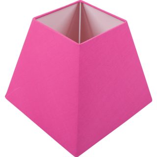 Abat-jour IRLANDES quadrado prisma pequeno com encaixe E27 C.17xL.17xAlt.14cm rosa