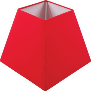 Abat-jour IRLANDES quadrado prisma pequeno com encaixe E27 C.17xL.17xAlt.14cm vermelho