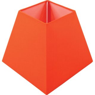 Abat-jour IRLANDES quadrado prisma grande com encaixe E27 C.22xL.22xAlt.18,5cm laranja