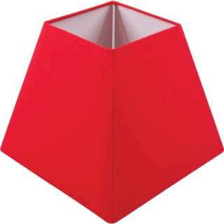 Abat-jour IRLANDES quadrado prisma grande com encaixe E27 C.22xL.22xAlt.18,5cm vermelho